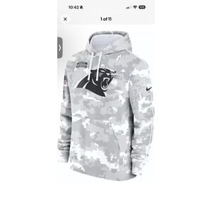 CAROLINA PANTHERS NIKE Arctic Camo 2024 Salute to Service Hoodie‎ MENS Small